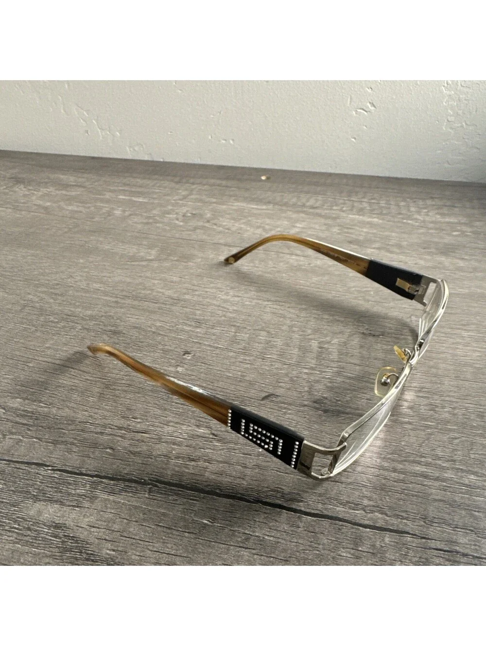 Versace MOD 1163-B 1221 Gold Brown Crystal Greca Sunglasses FRAMES ONLY!